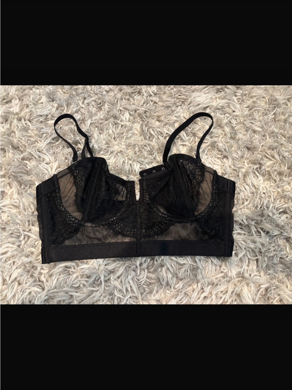 Thistle & Spire Mirage Longline Strapless Bra in black Size 34C